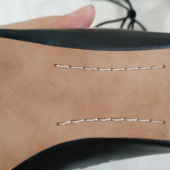 Zara Black lace Up shoes leather flats balet Bloggers Favourite Ballerina - Picture 6 of 11